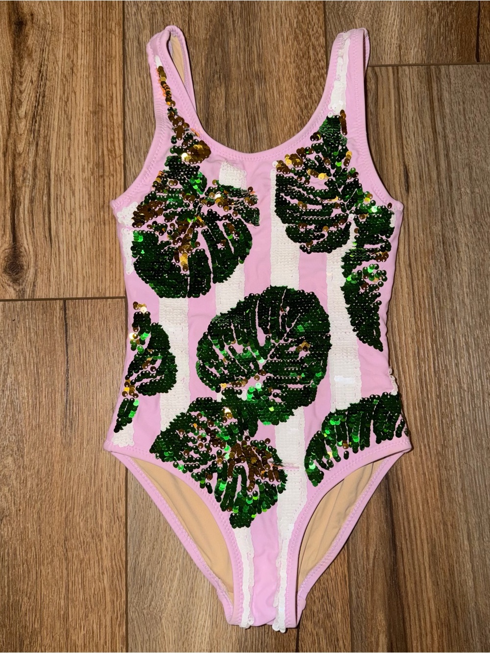 $68 Shade Critters Magic Sequin Palm One Piece Swimsuit Size 6